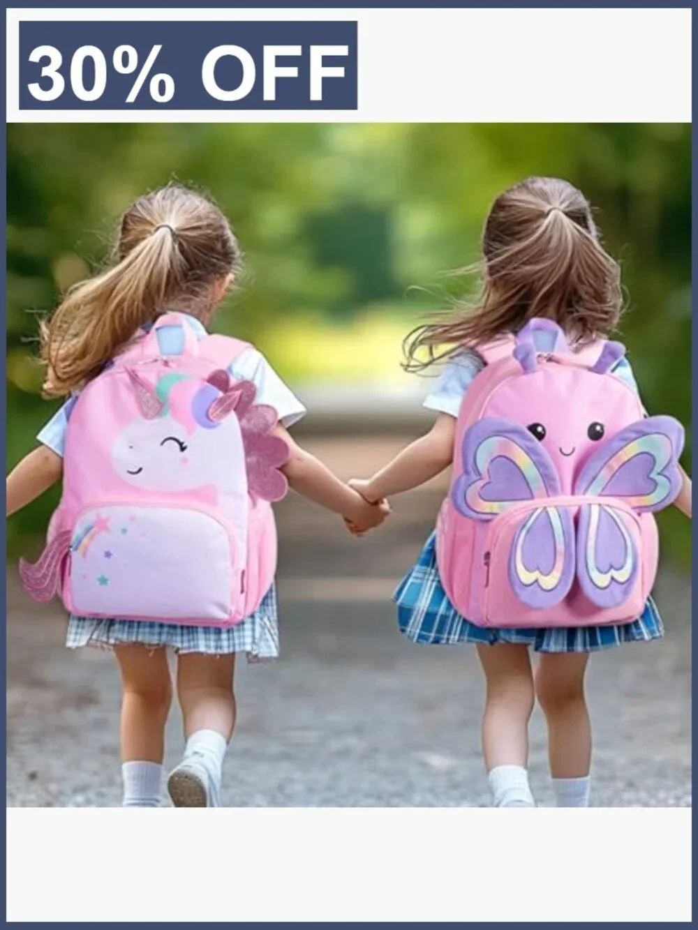 Kids Backpack for Girls 4-6 Butterfly Bookbag 15